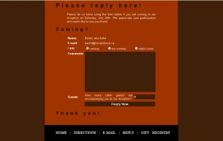 Screenshot of reply page
